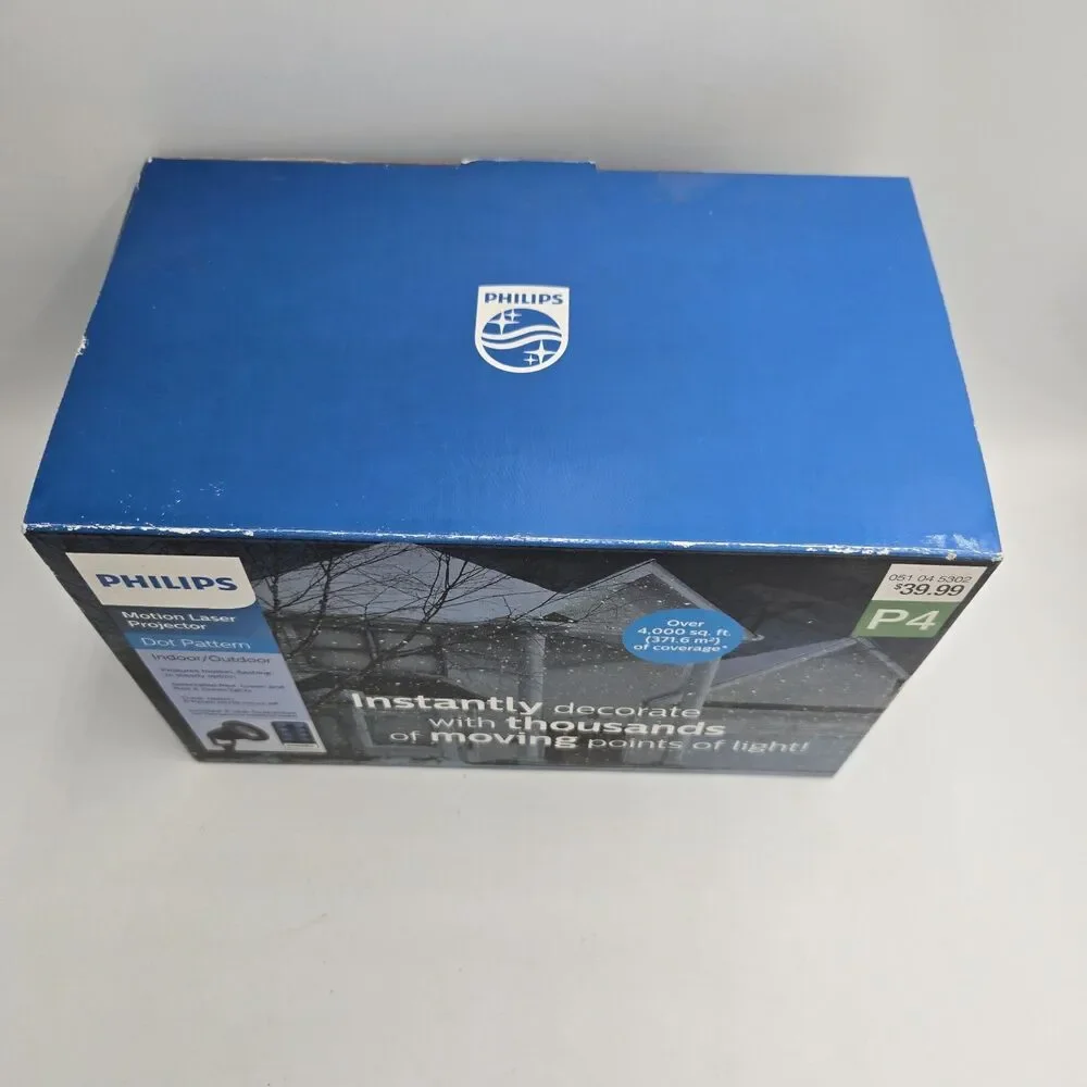 Philips Motion Laser Projector Dot Pattern Indoor Outdoor 4,000 Sq. Ft. Coverage